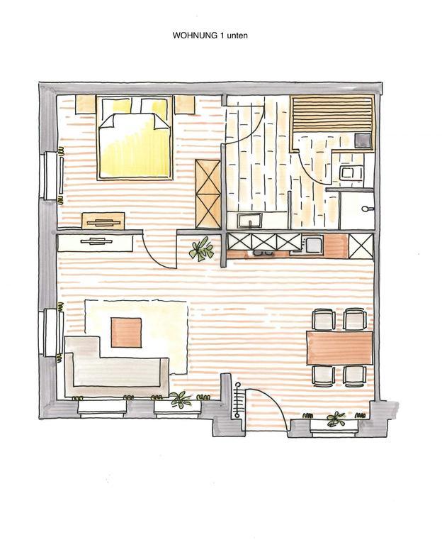 Altstadt Wohnung 1 "Luetje Hoern" Borkum Exteriör bild